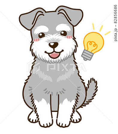 犬 シュナウザー イラスト かわいいのイラスト素材