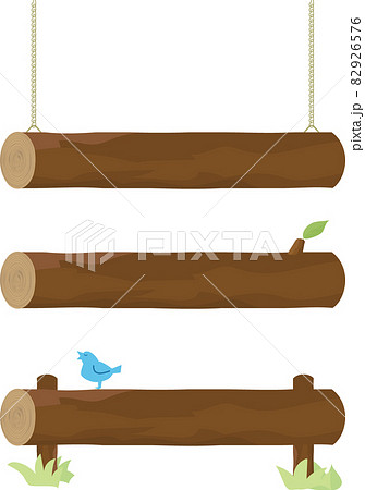 丸太のイラスト素材