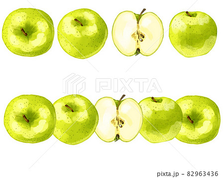 青りんごのイラスト素材