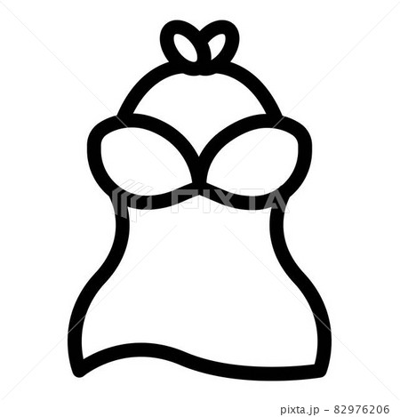 Sport woman bra icon. outline sport woman bra vector icon for