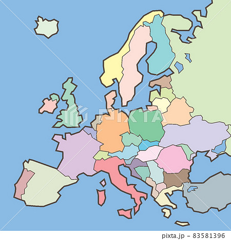 欧州 地図 マップ ヨーロッパのイラスト素材