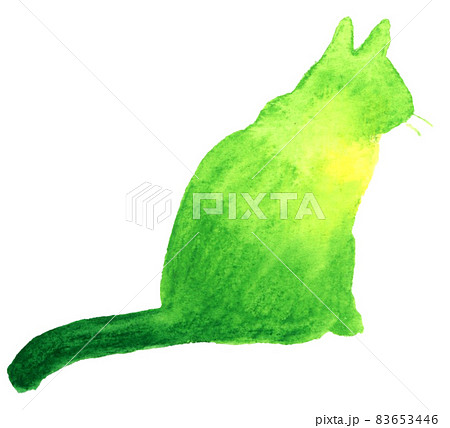 シルエット 猫 透過背景 イラストの写真素材 - PIXTA