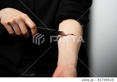 リスカの写真素材