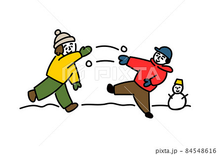 雪合戦のイラスト素材集 ピクスタ