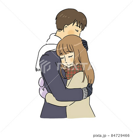 抱きしめのイラスト素材