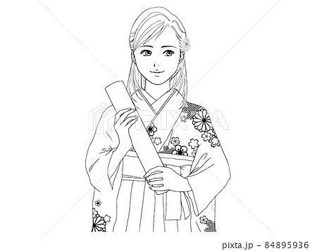 横目のイラスト素材