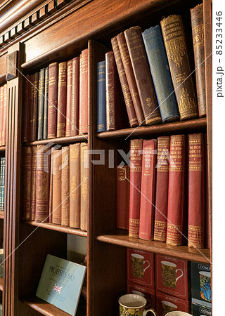 書斎 部屋 インテリア イギリスの写真素材