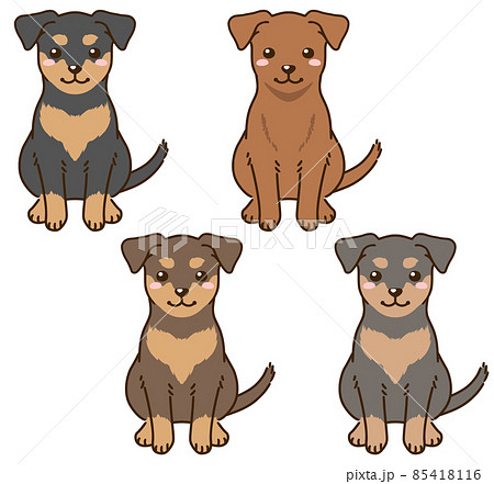 ミニチュアピンシャーのイラスト素材