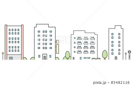 中層ビルのイラスト素材