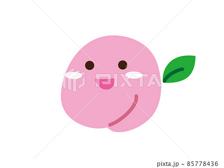 桃 キャラクター モモ キャラのイラスト素材