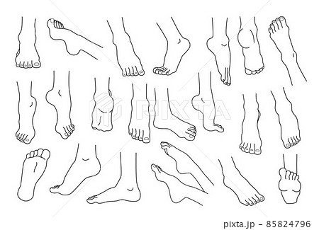 つま先歩きのイラスト素材