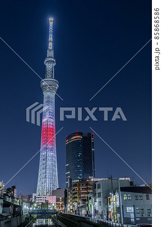 風景 東京風景 正月 お正月の写真素材