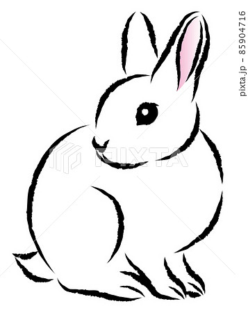 黒うさぎのイラスト素材
