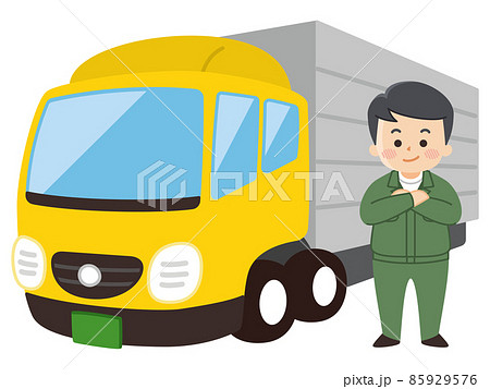 トラック運転手のイラスト素材