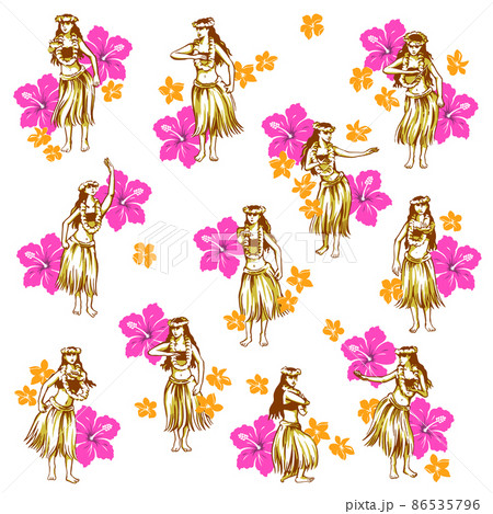 フラダンスのイラスト素材集 ピクスタ