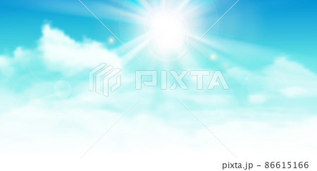 日差し 夏 太陽のイラスト素材