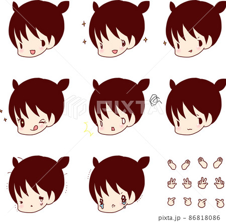 似顔絵 女の子のイラスト素材 似顔絵 女の子のイラスト素材