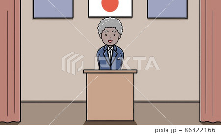 スピーチの写真素材