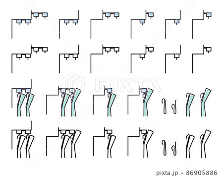 レール断面の写真素材