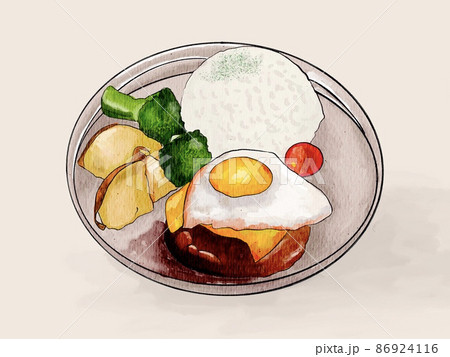 ハンバーグのイラスト素材集 ピクスタ