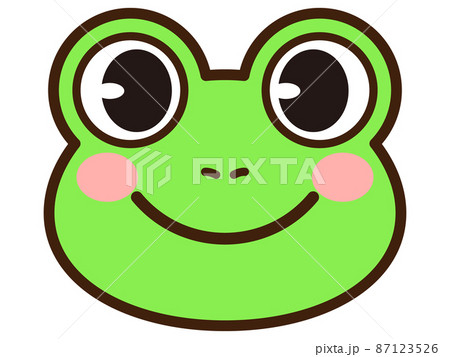 カエル 顔 イラスト 両生類のイラスト素材