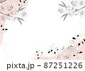 線画の花のシンプルな背景素材のイラスト素材 [87251228] - Pixta