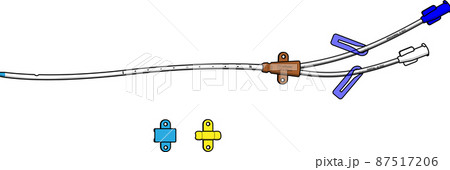 中心静脈カテーテルのイラスト素材