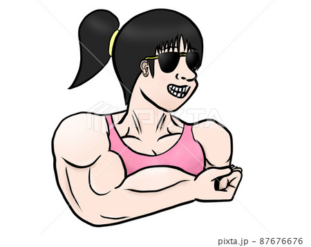 ボディビルダーのイラスト素材 ボディビルダーのイラスト素材