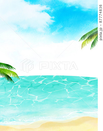 砂浜 ビーチのイラスト素材集 ピクスタ