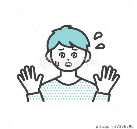 人物 驚き びっくり 顔のイラスト素材