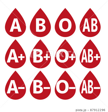 Ab型 アイコン B型のイラスト素材