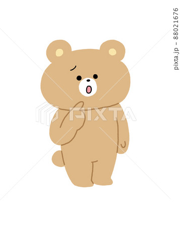 熊 キャラクター 動物 ゆるキャラのイラスト素材