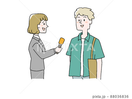 取材のイラスト素材