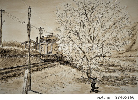 駅 風景 田舎 無人駅のイラスト素材 - PIXTA