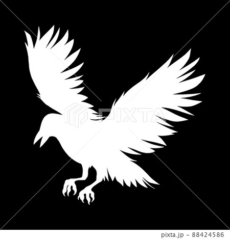 カラス シルエットのイラスト素材