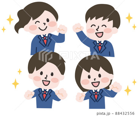 キラキラ女子のイラスト素材