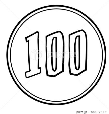 100円玉の写真素材