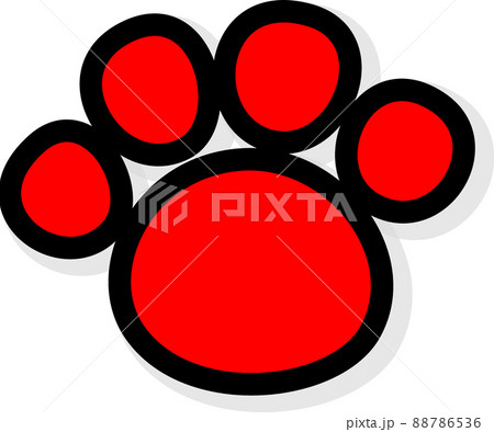 犬の足跡のイラスト素材