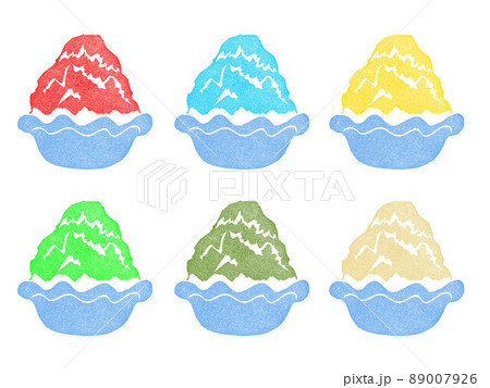 カキ氷 かき氷 みぞれのイラスト素材