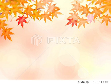 秋 背景 紅葉 カエデのイラスト素材
