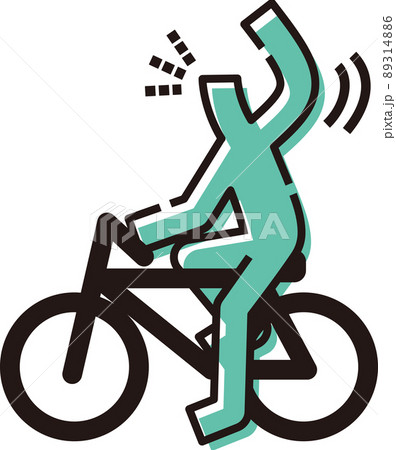 自転車に乗る人のイラスト素材