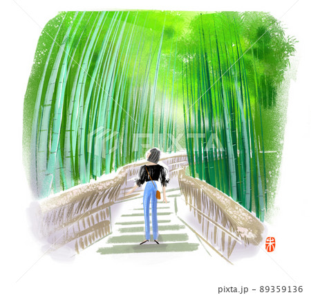 夏 京都 嵐山 日本のイラスト素材 - PIXTA