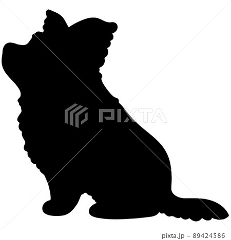 動物 哺乳類 シルエット かわいいのイラスト素材