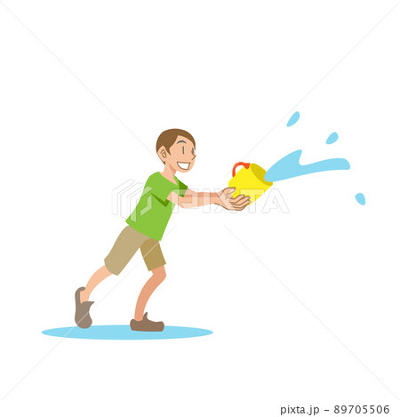 水かけのイラスト素材