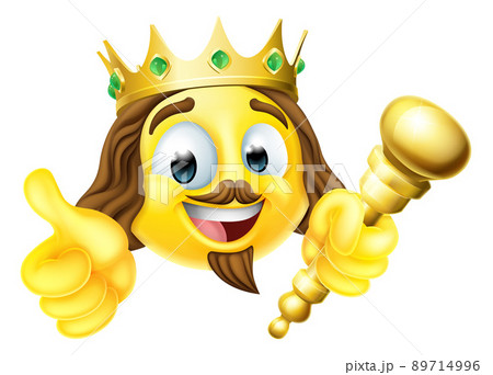 クラウン 冠 王冠 絵文字の写真素材