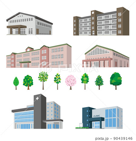 校舎のイラスト素材集 ピクスタ