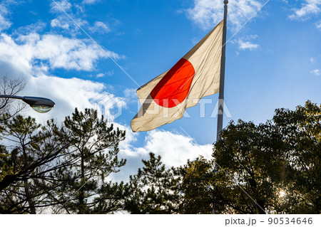 旗日 祝日 正月の写真素材
