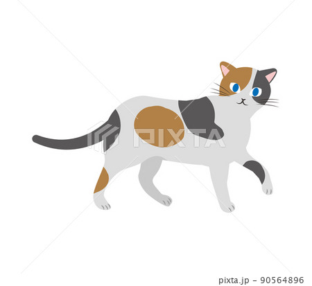 キャラクター 猫 おしゃれ イラストのイラスト素材