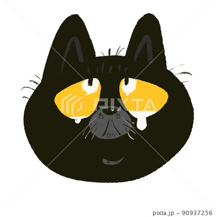 悲しい 涙 動物 猫のイラスト素材