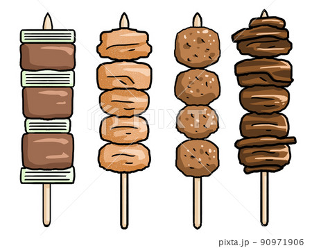 焼き鳥のイラスト素材集 ピクスタ